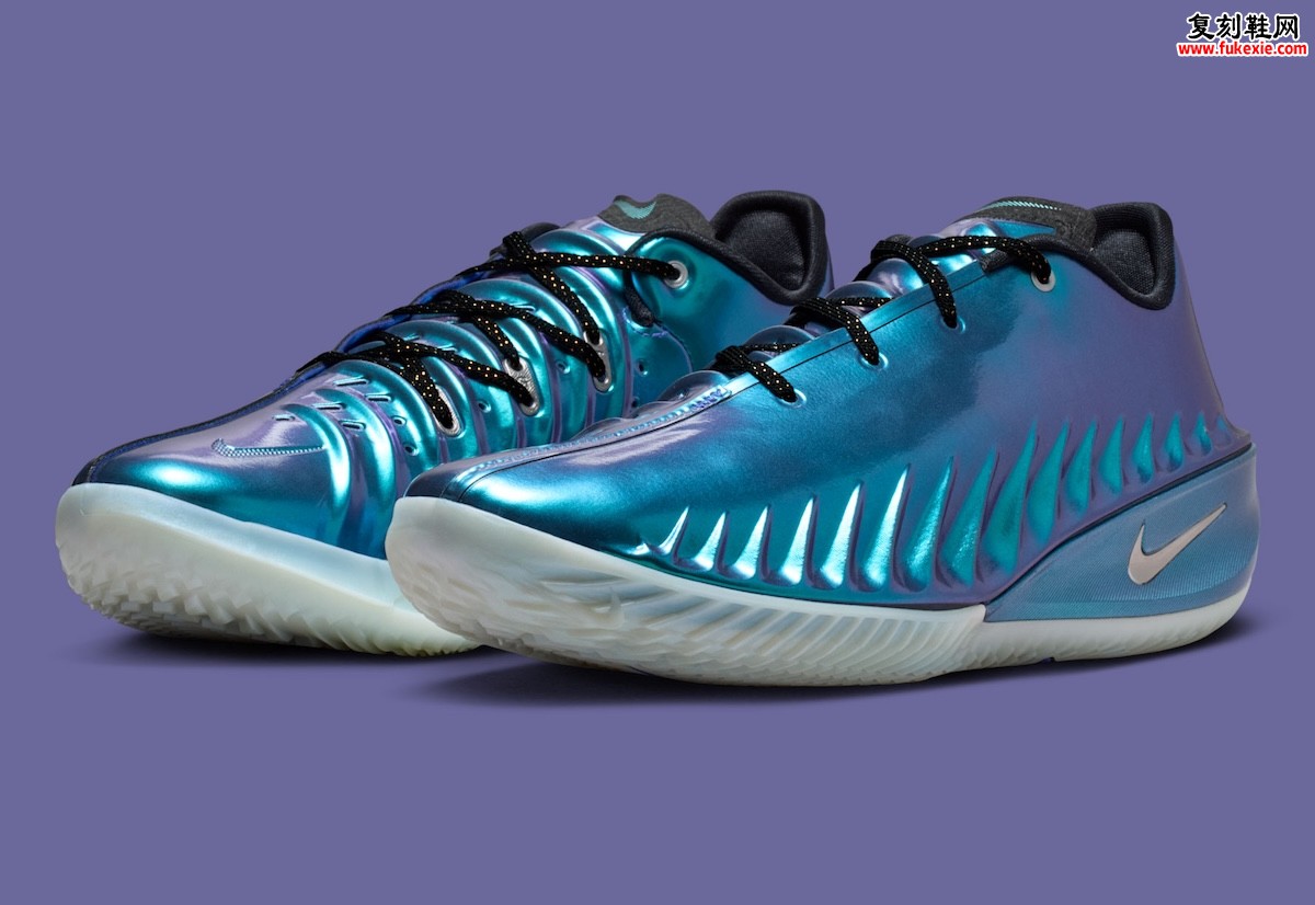 波斯紫与冰川蓝的流体雕塑：Nike GT Cut 4 ‘Preheat’ 以镀铬美学定义2026年速度新形态