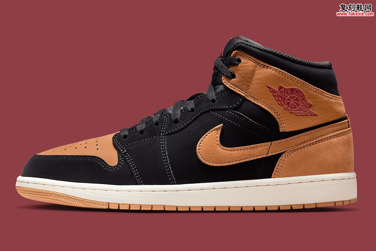 Air Jordan 1 Mid “Black/Flax” 2025夏季发布，经典与创新的完美结合