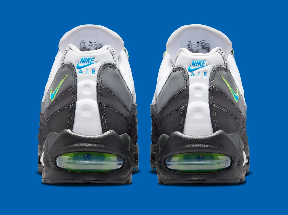Nike Air Max 95 Big Bubble Green Apple back heels