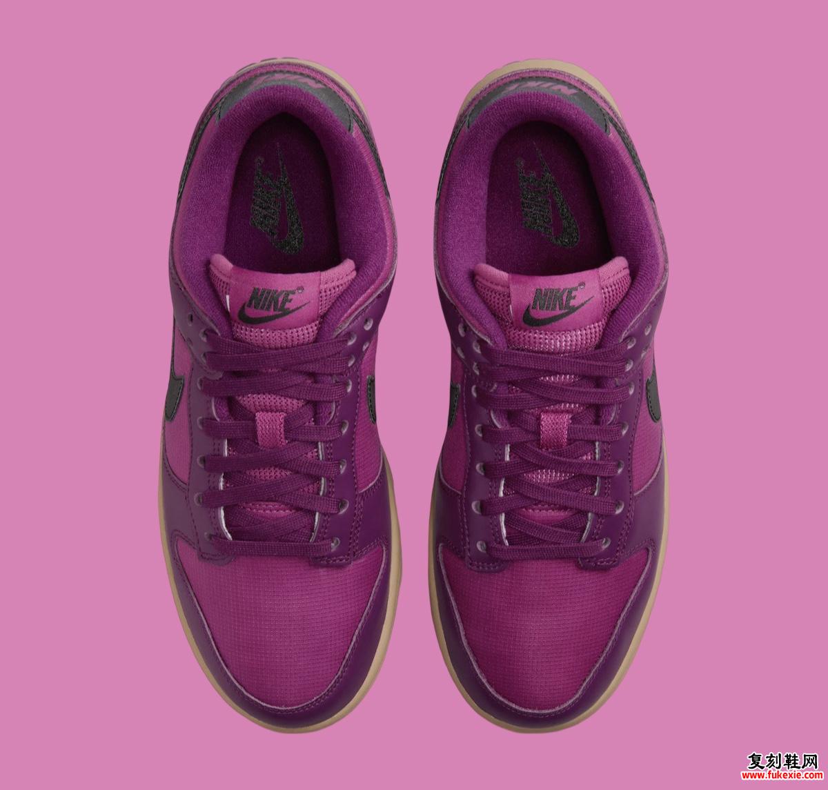 Nike Dunk Low “Viotech/Hot Fuchsia” 现已上市（2024 年 11 月）货号：FZ2552-500