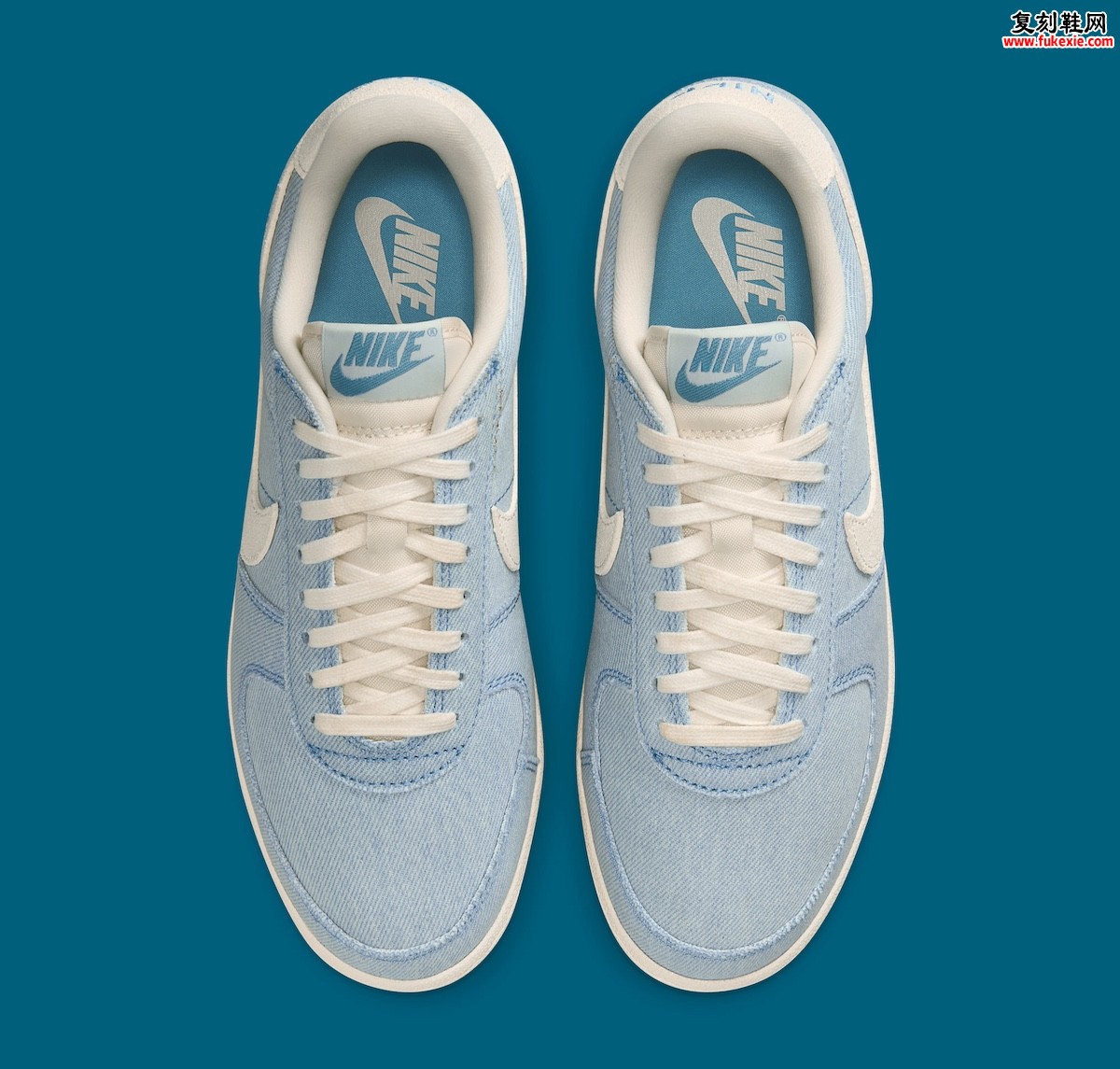 Nike Field General牛仔绿松石｜水洗丹宁鞋面+铆钉外底｜2025夏季发售