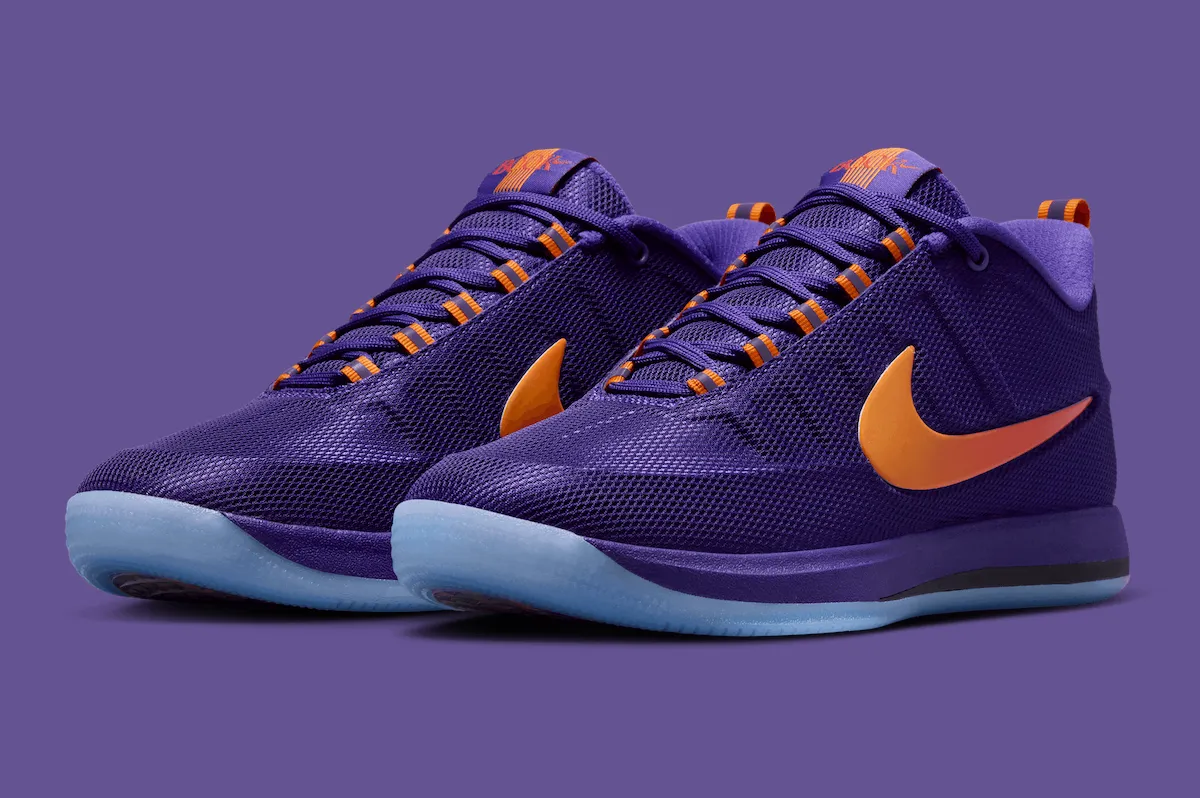 德文·布克二代签名鞋 Nike Book 2 “Sunburst” 复古紫橙配色，Court Purple 鞋面冰蓝水晶底缩略图
