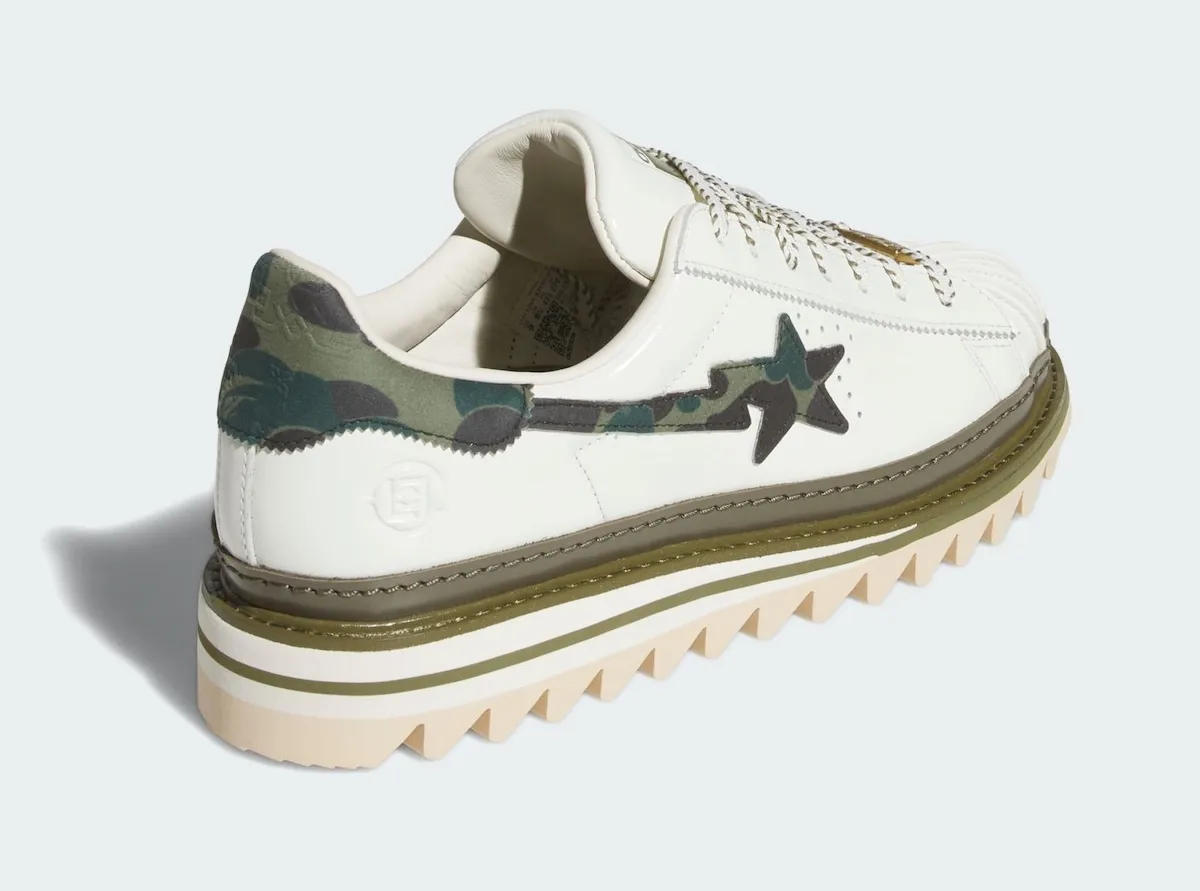 CLOT x BAPE x adidas 三方联名Superstar绿色迷彩鞋款 预计2025年末登场