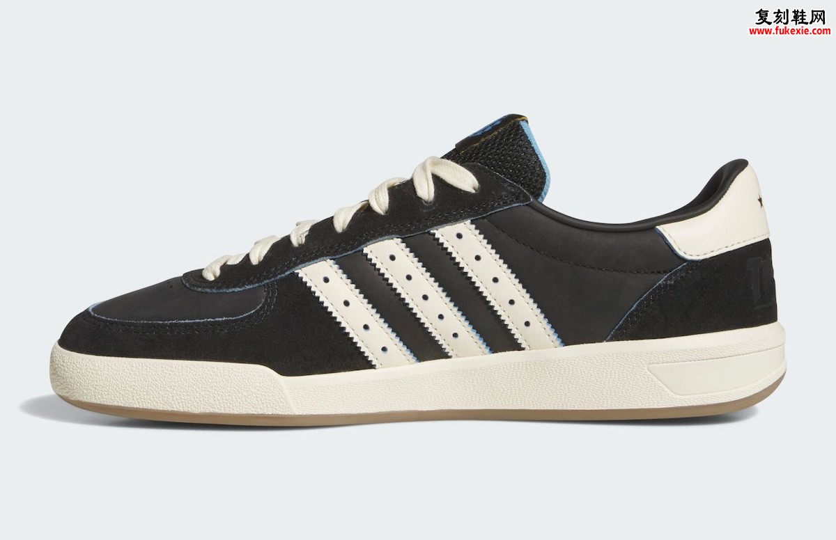 致敬阿根廷!Thrasher x adidas Glenburn “Argentina”联名滑板鞋6月1日发售,黑皮革蓝点缀插图1 致敬阿根廷!Thrasher x adidas Glenburn “Argentina”联名滑板鞋6月1日发售,黑皮革蓝点缀