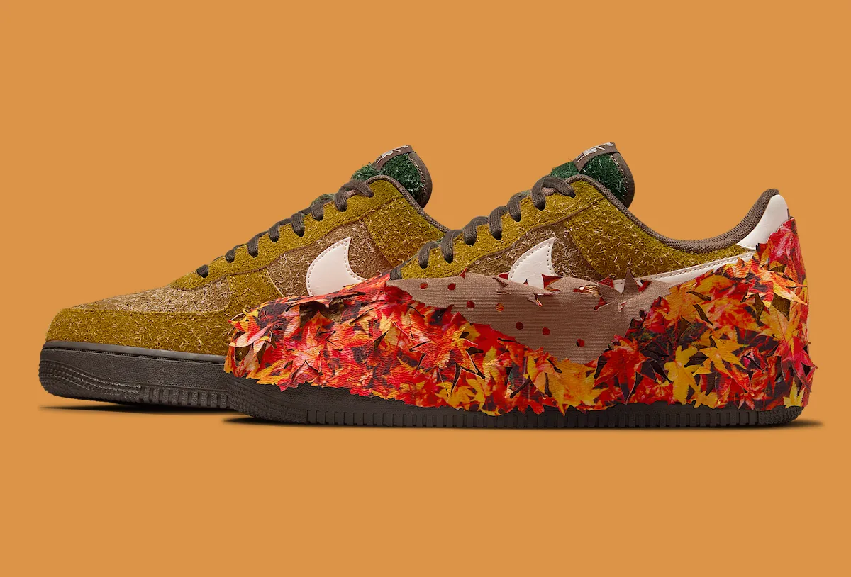 Nike Air Force 1 LX落叶迷彩IM8062-368发售！可剥离枫叶+生态循环美学重构秋日叙事
