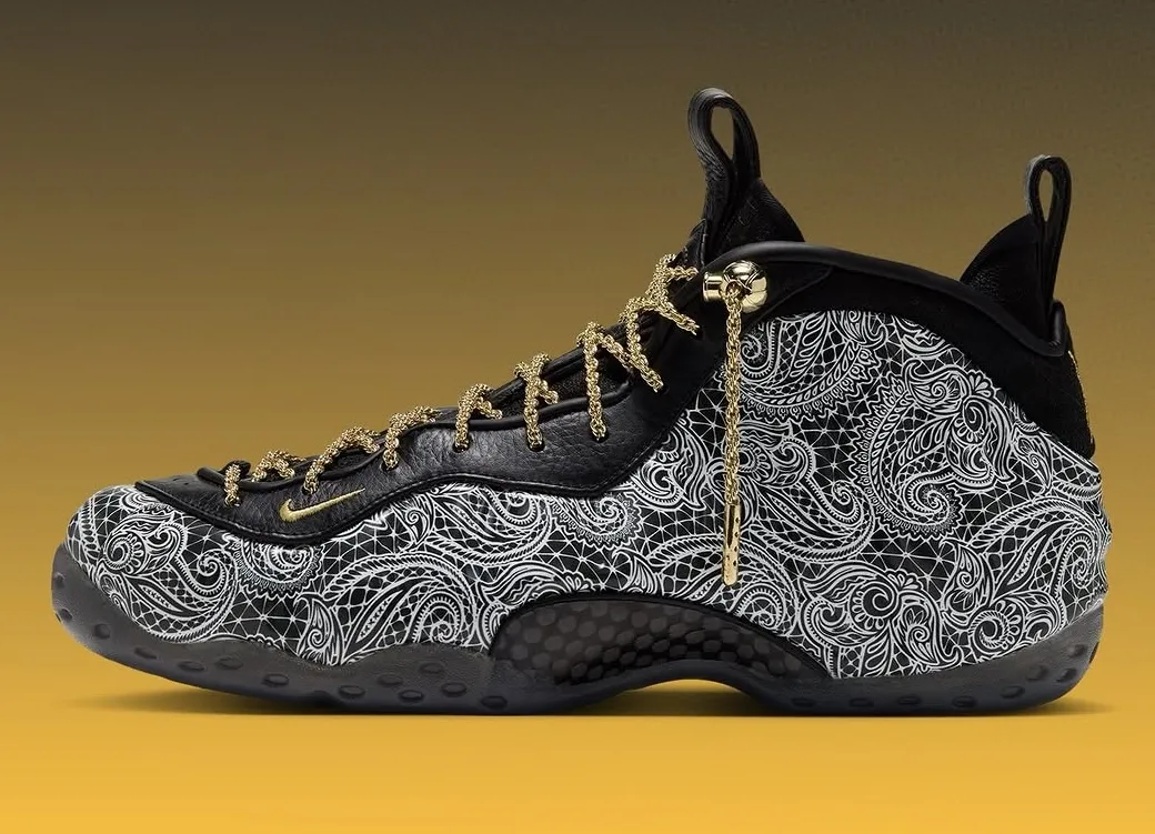Victor Solomon联名Nike Air Foamposite One金色链条与金色细节点缀,拉斯维加斯Shoe Palace独家发售插图1 Victor Solomon联名Nike Air Foamposite One金色链条与金色细节点缀,拉斯维加斯Shoe Palace独家发售