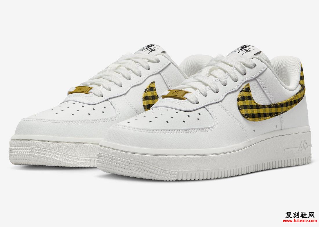 NIKE AIR FORCE 1 LOW GINGHAM 即将发售 货号：DZ2784-102