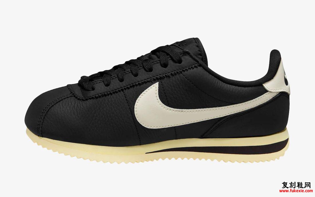 NIKE CORTEZ “BLACK/SAIL” 推出高级版本 一起来欣赏 货号：FB6877-001