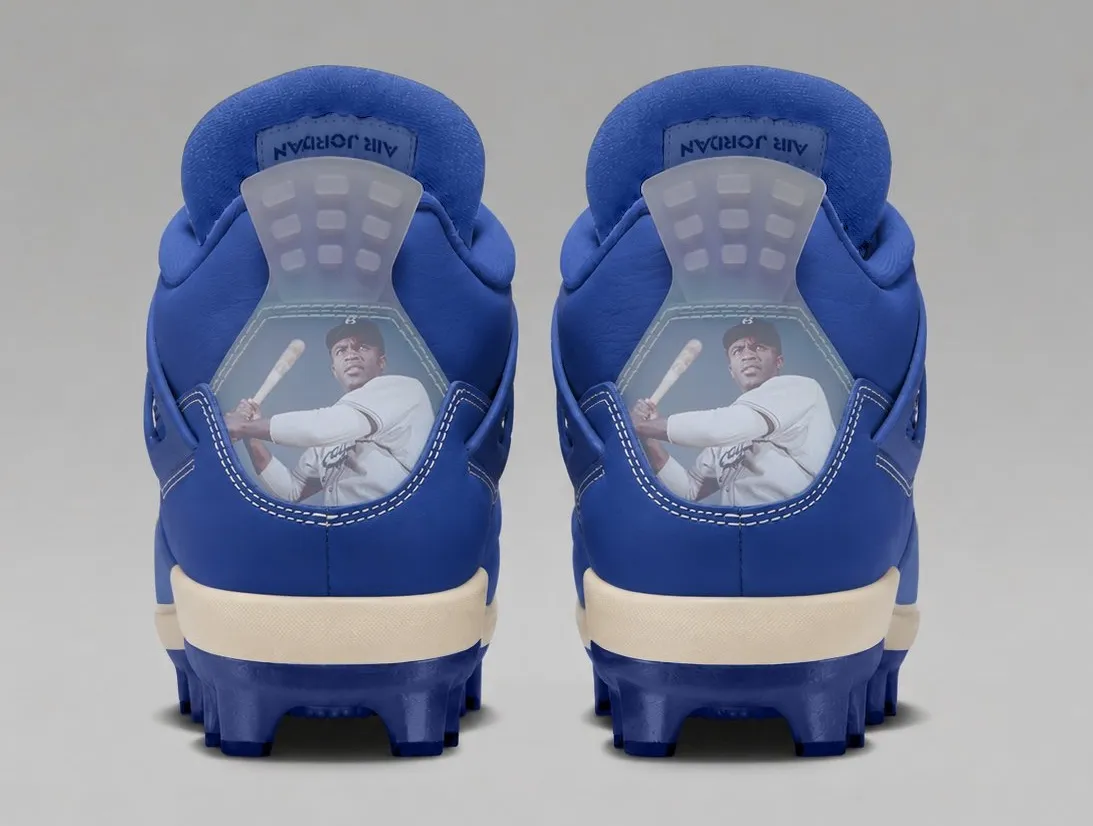 Air Jordan 4 MCS “Jackie Robinson”杰基·罗宾逊AJ4棒球钉鞋首度公开市售，2027夏季限量登场