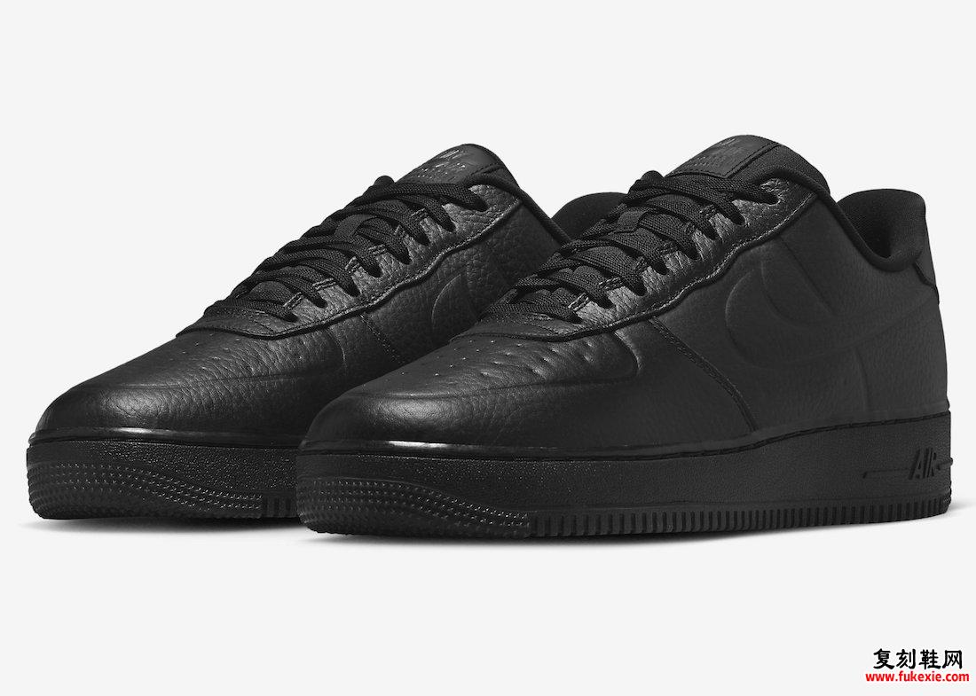 NIKE AIR FORCE 1 LOW WATERPROOF 发布“三重黑”货号：FB8875-001