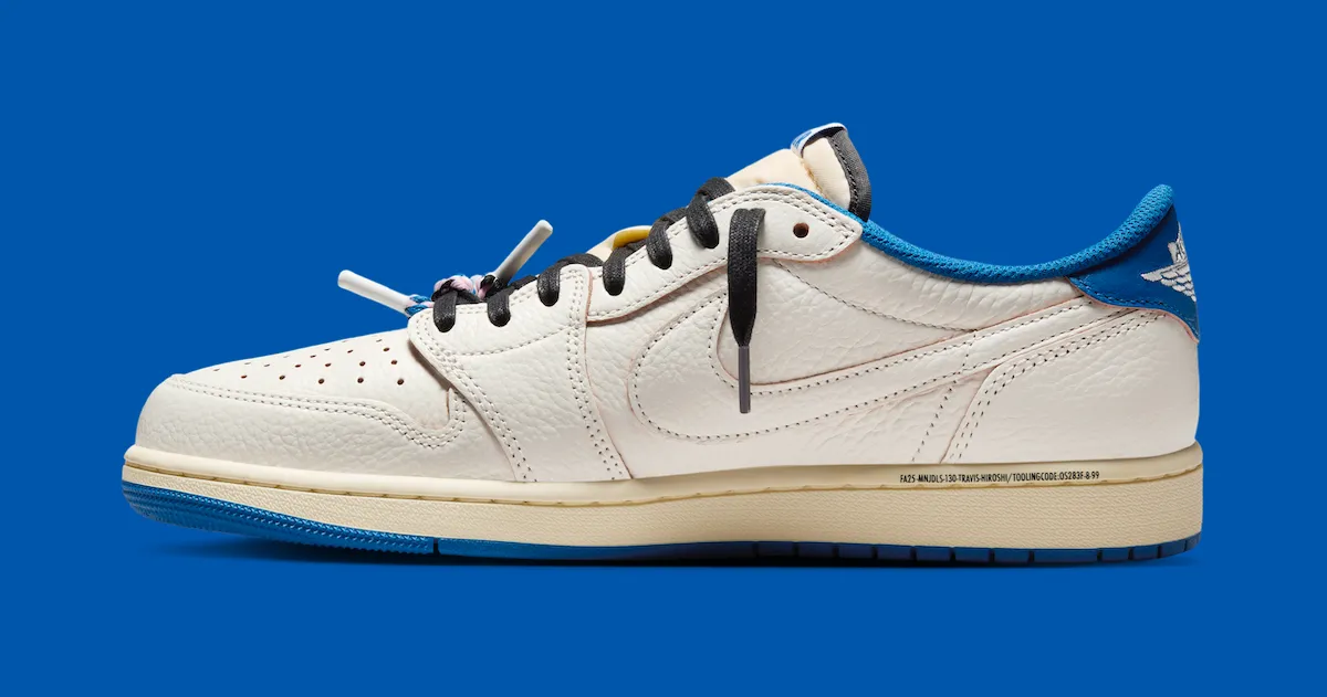 Travis Scott x Fragment x Air Jordan 1 Low OG AJ1低帮鞋2025年发售 军事蓝配色重塑经典