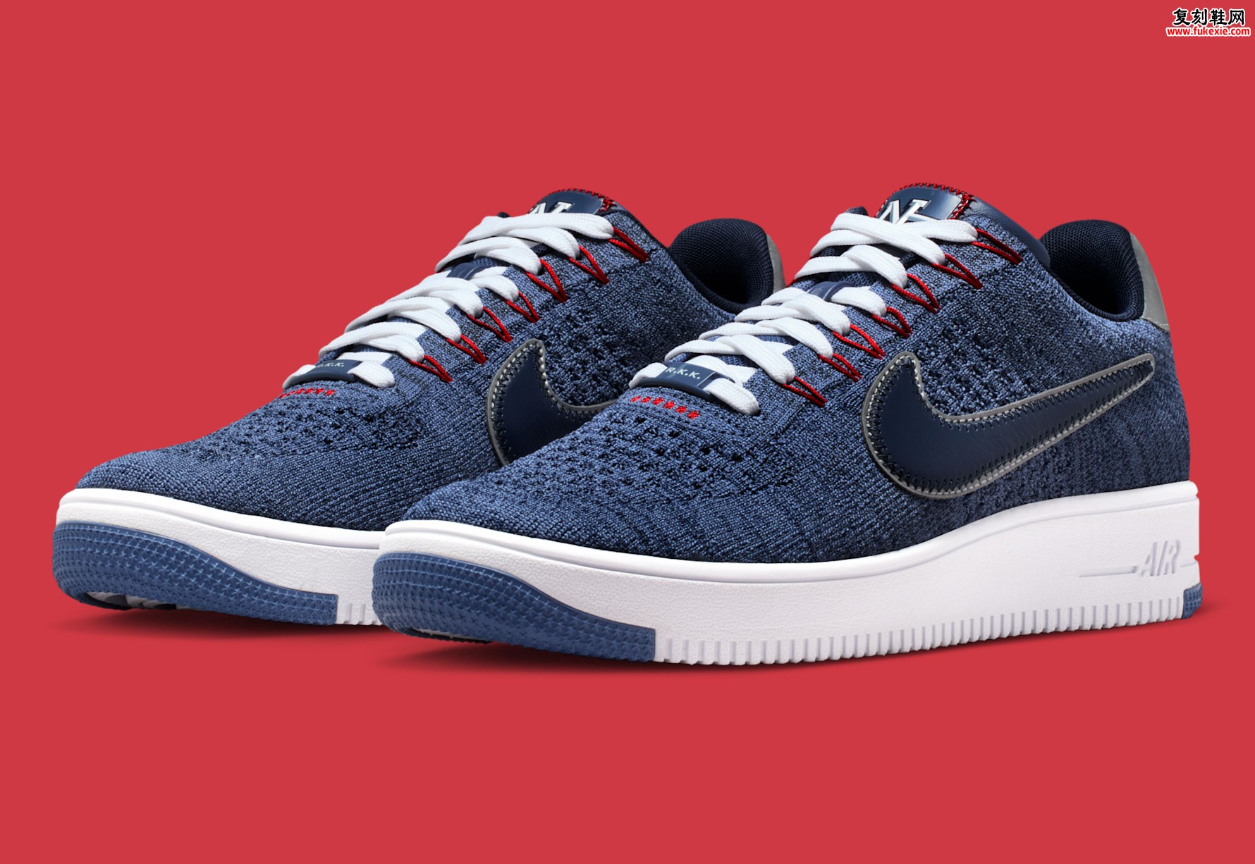Nike Air Force 1 Ultra Flyknit Low “Robert Kraft” 克拉夫特联名款 新英格兰爱国者主题配色登场