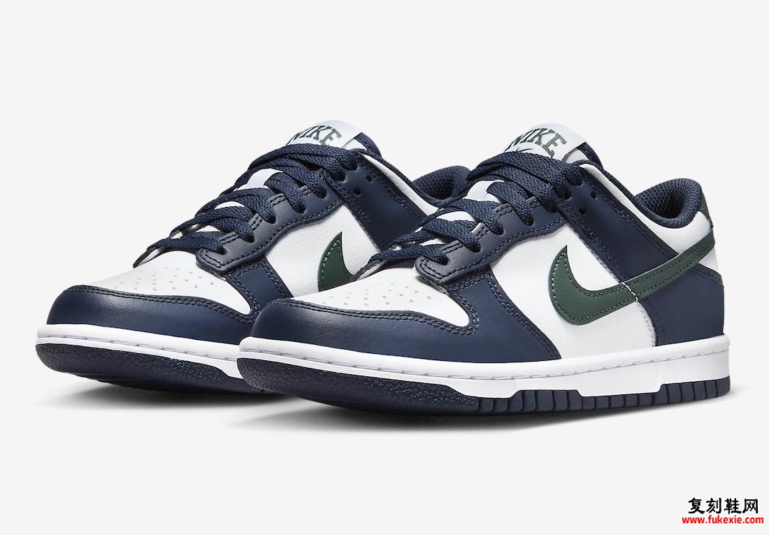 NIKE DUNK LOW GS “OBSIDIAN/VINTAGE GREEN” 现已上市 货号：HF5177-400