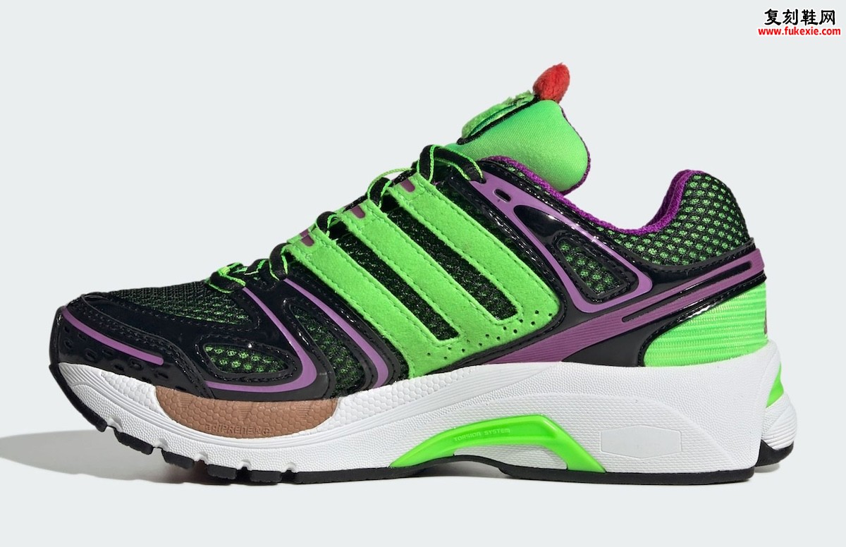 2026夏季Brawl Stars x adidas Adistar Control 5斯派克GS联名：仙人掌尖刺三条纹配紫色背心酒红发蔟鞋舌