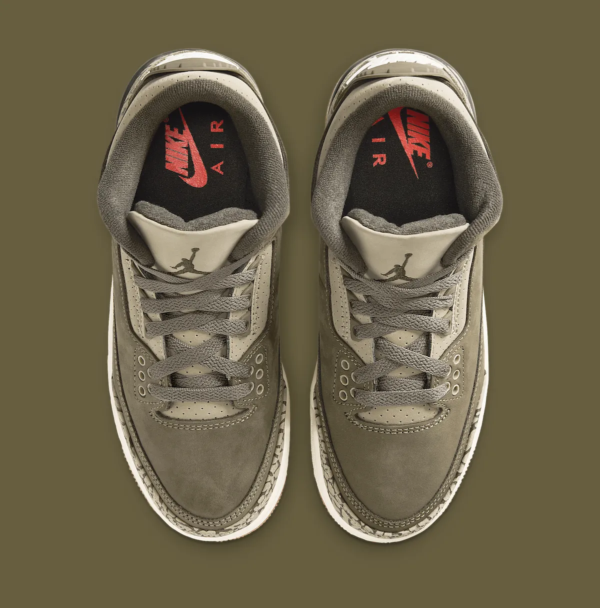 Air Jordan 3家族聚会橄榄绿配色10月25日全尺码发售，成人款定价215美元