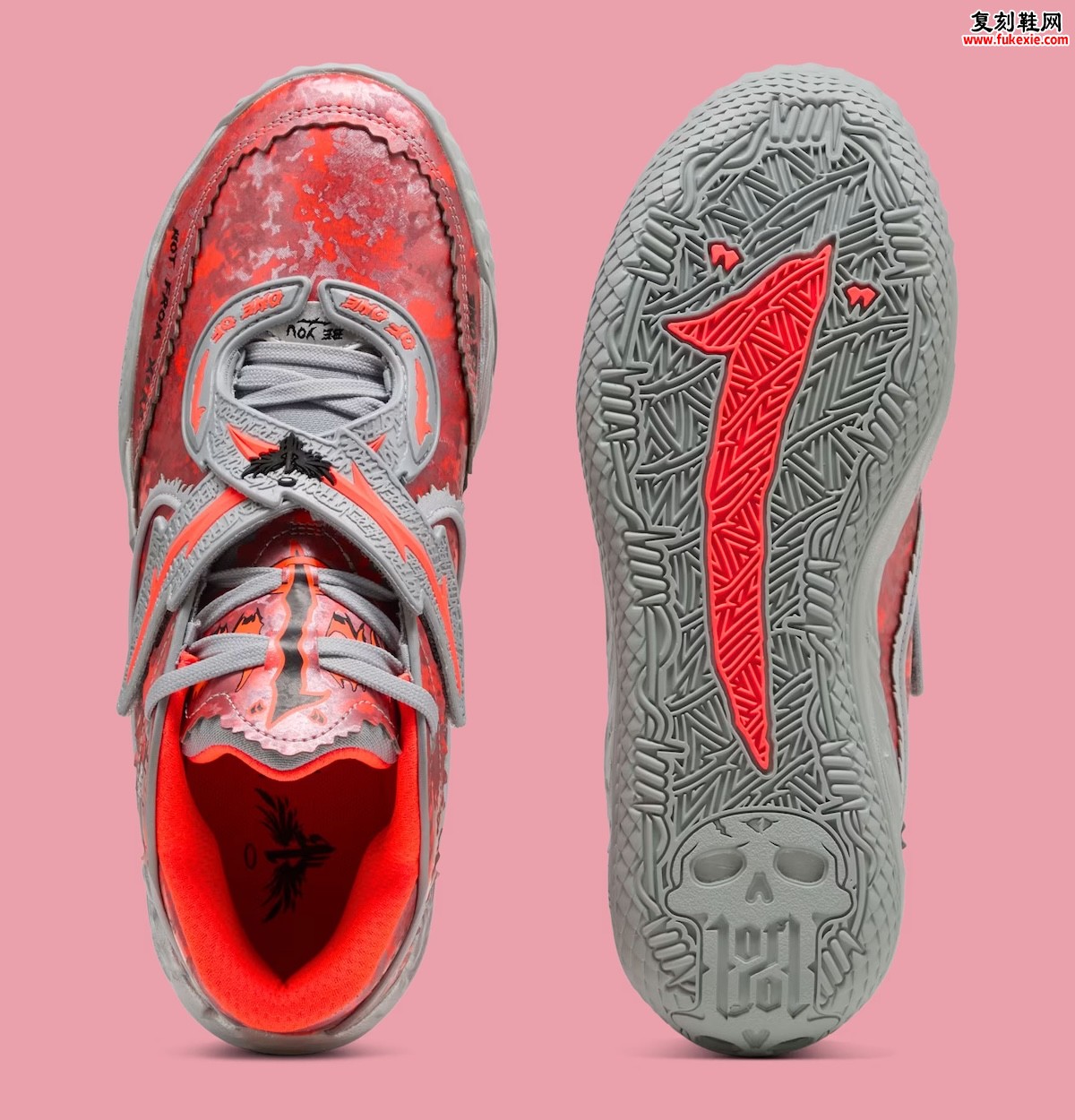 PUMA MB.05 Gets Coated in “Stainless”MB.05熔岩纹撕裂灰白登场，拉梅洛鲍尔五代签名鞋