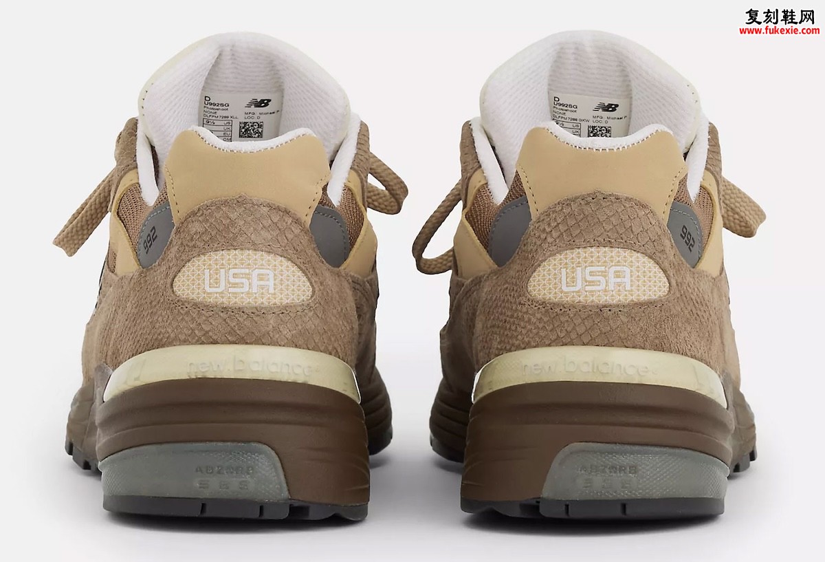 New Balance 992新百伦992「浮木」配色即将发售 罕见蛇纹皮料点缀经典大地色系
