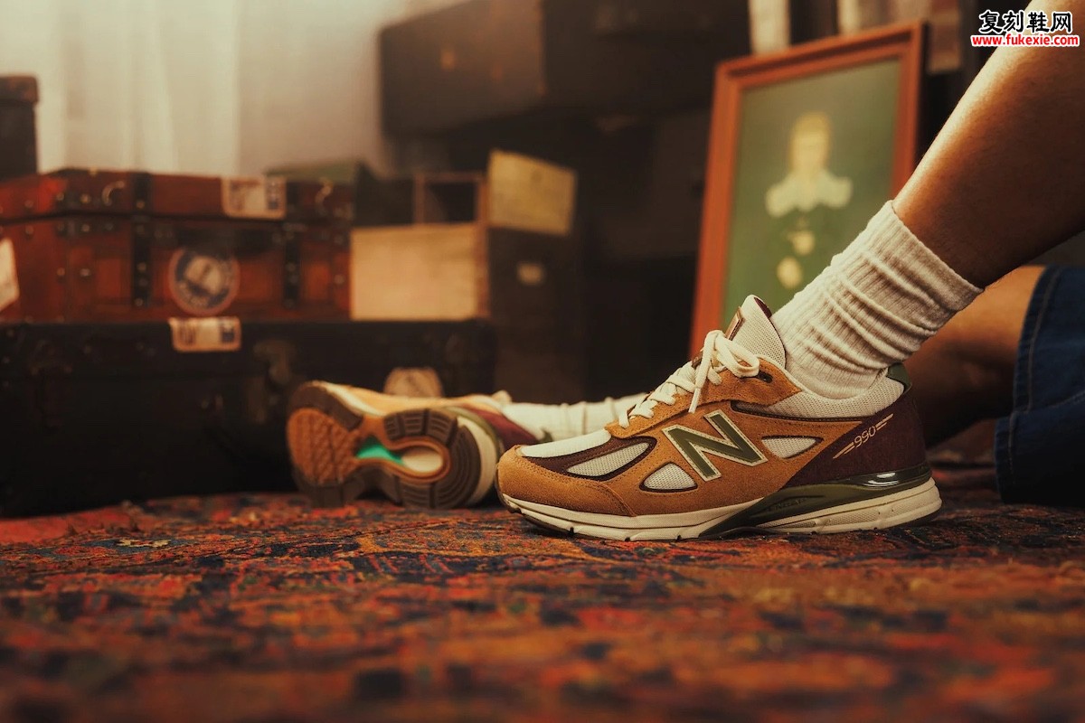 CNCPTS × New Balance 990v4 “Patina” 蜡面麂皮联名,配色灵感来自古董家具与传世厨具插图2 CNCPTS × New Balance 990v4 “Patina” 蜡面麂皮联名,配色灵感来自古董家具与传世厨具