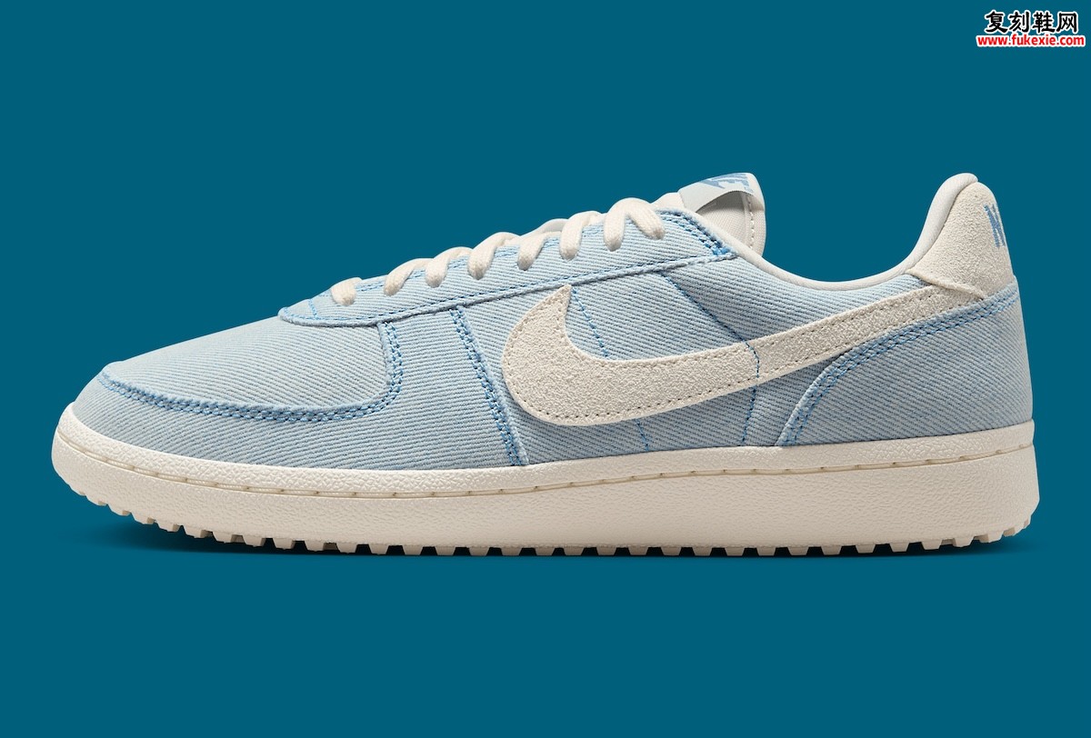 Nike Field General牛仔绿松石｜水洗丹宁鞋面+铆钉外底｜2025夏季发售