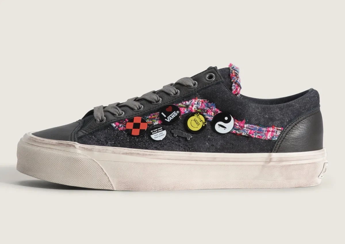 新款Vans Old Skool36 Souvenir 黑粗花呢金属挂饰,香奈儿风,2026夏发售插图1 新款Vans Old Skool36 Souvenir 黑粗花呢金属挂饰,香奈儿风,2026夏发售