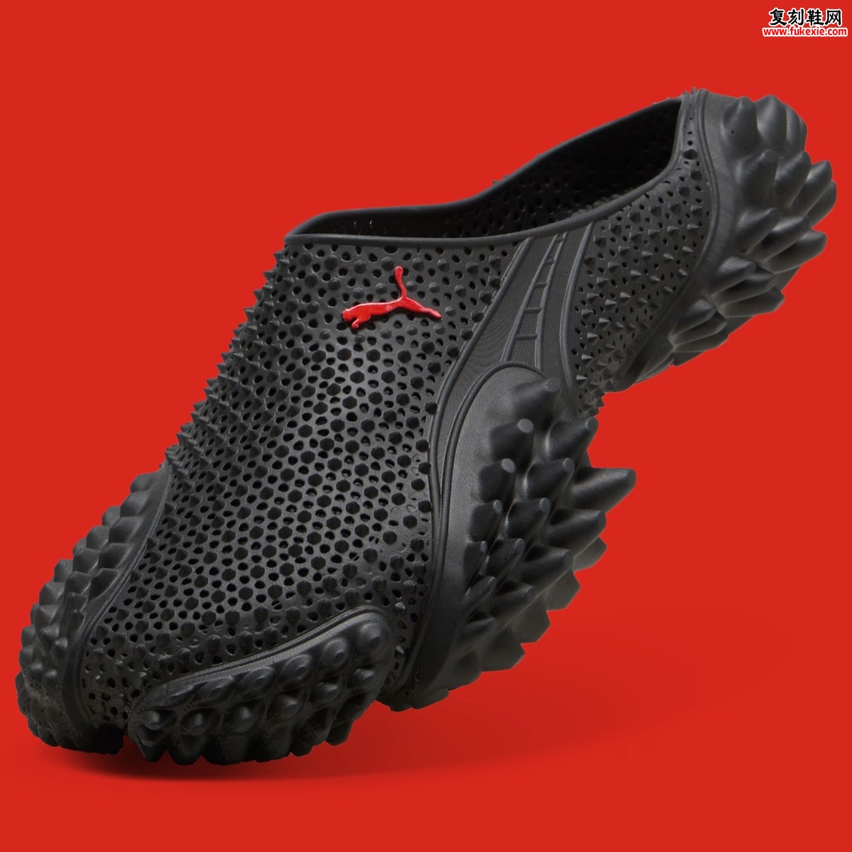 A$AP Rocky联名PUMA Mostro 3D Mule穆勒鞋全新发布，黑与渐变蓝双色，TPU尖刺装甲外壳