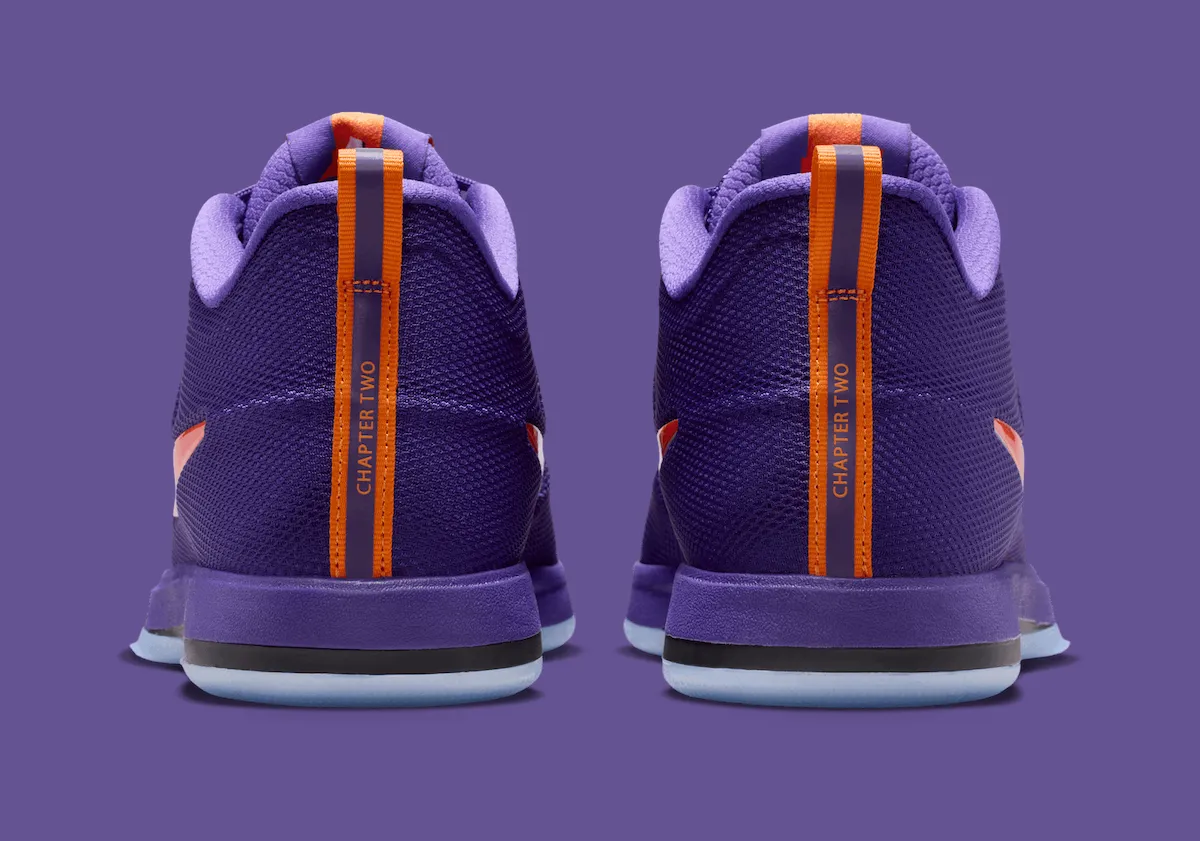德文·布克二代签名鞋 Nike Book 2 “Sunburst” 复古紫橙配色,Court Purple 鞋面冰蓝水晶底插图4 德文·布克二代签名鞋 Nike Book 2 “Sunburst” 复古紫橙配色,Court Purple 鞋面冰蓝水晶底