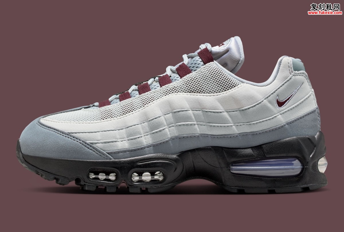 Nike Air Max 95 “Smoke Grey/Burgundy Crush” “烟灰红酒”2025秋日登场，复古未来风拉满