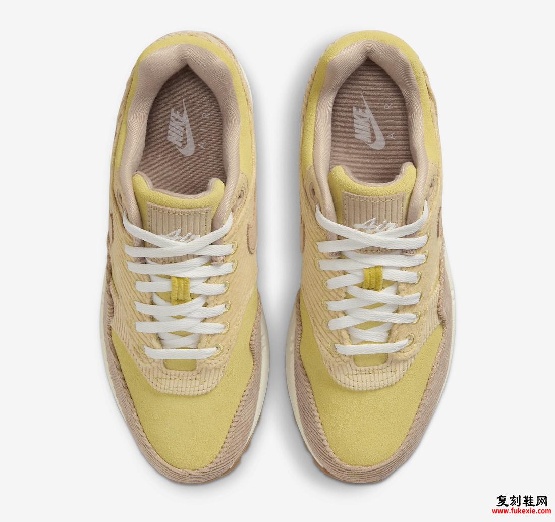 NIKE AIR MAX 1 “BUFF GOLD” 灯芯绒 货号：FB8451-700