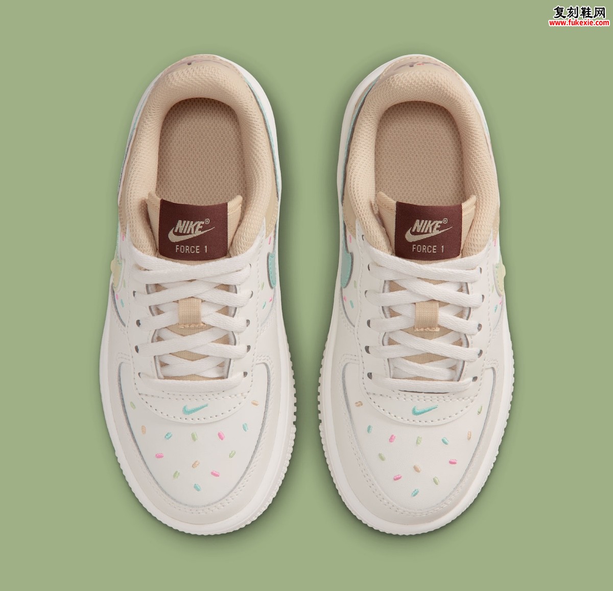 Nike Air Force 1 Low GS “Ice Cream” 融化Swoosh甜到爆 童鞋冰淇淋配色8月1日发售