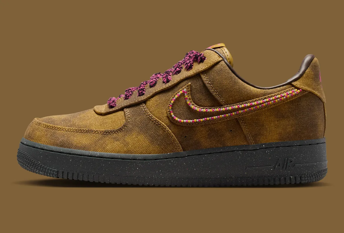 Nike Air Force 1 Low「Boucle」手工质感配色 以做旧帆布与串珠徽标重塑经典