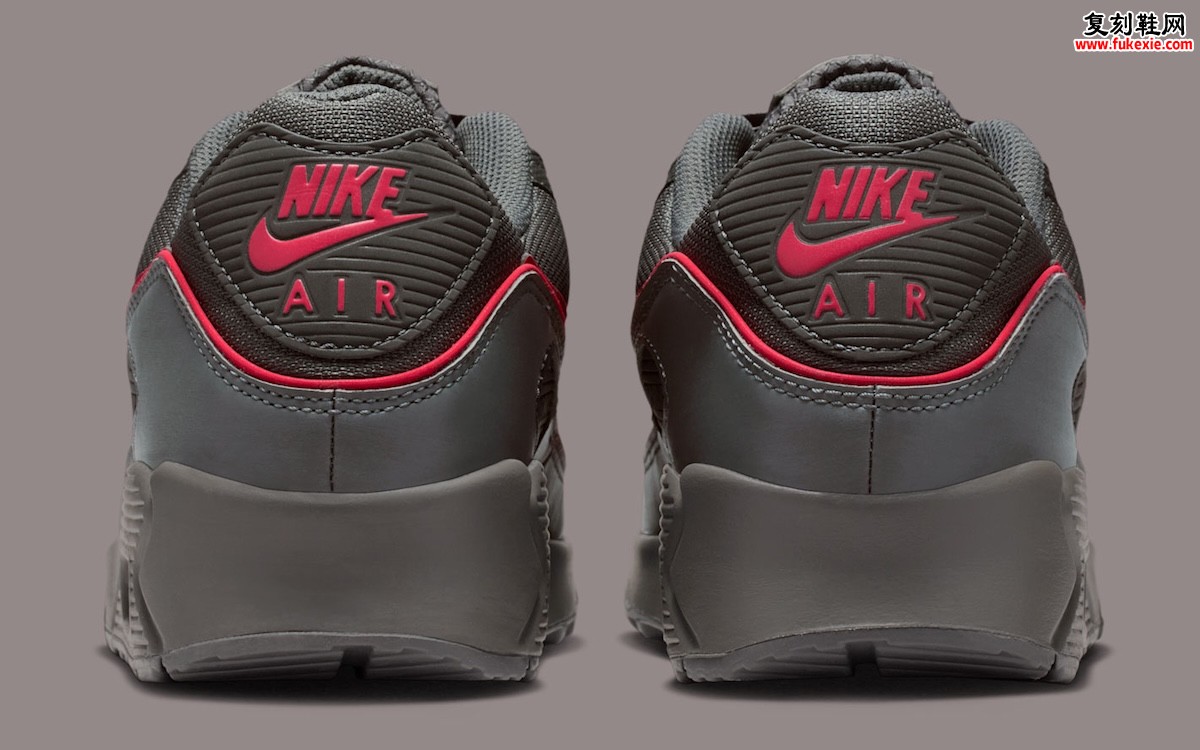 Nike Air Max 90“铁灰红”2025秋日登场,经典跑鞋焕新演绎低调高级感