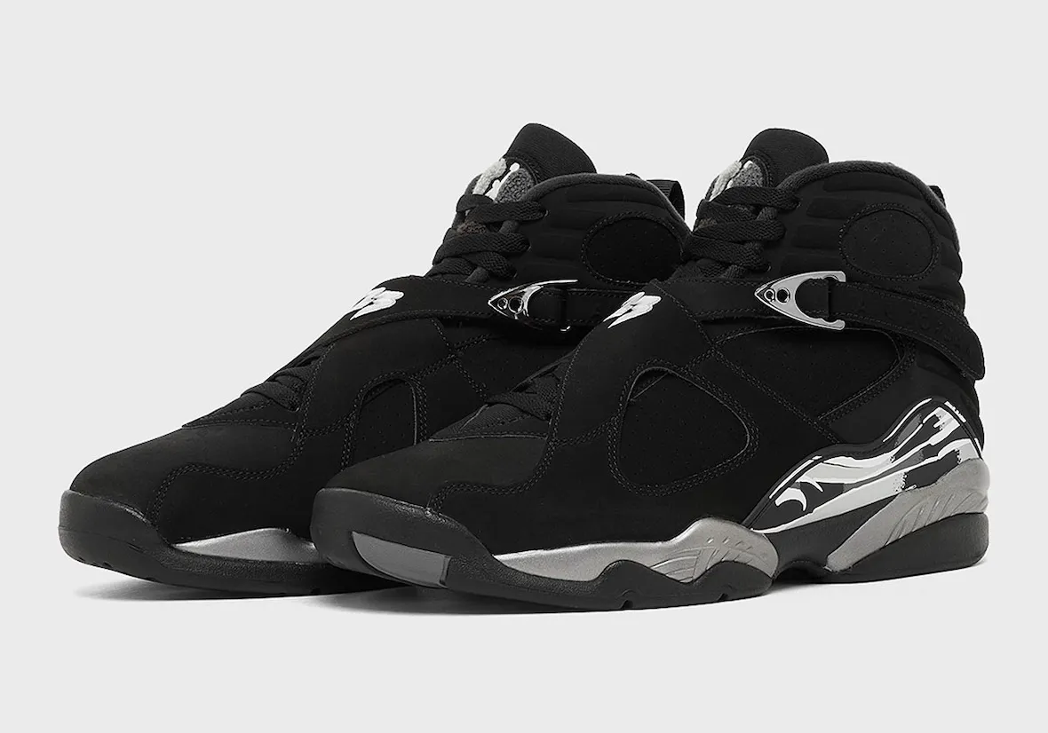Air Jordan 8 “Chrome” 2026 复刻回归：经典黑魂配色时隔十年再度登场，9月12日正式发售缩略图