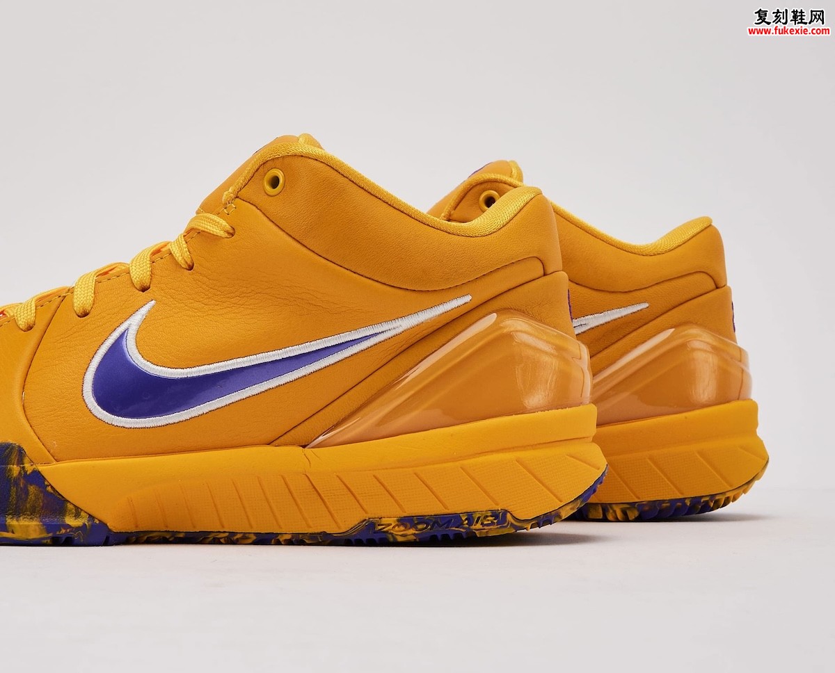 Kids’ Nike Kobe 4 “Draft Day Lakers” 湖人独立配色2026儿童尺码发售致敬紫金王朝三十年插图3 Kids’ Nike Kobe 4 “Draft Day Lakers” 湖人独立配色2026儿童尺码发售致敬紫金王朝三十年