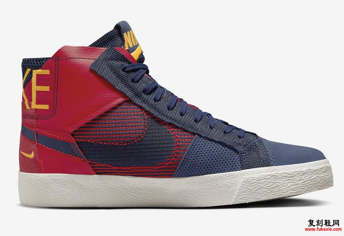 NIKE SB 最新款 BLAZER MID 以巴塞罗那配色亮相 货号：FD5113-600