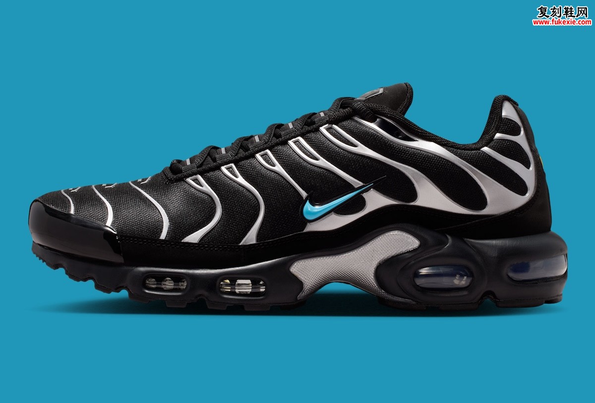 Nike Air Max Plus Scorpion 黑曜铬银配色 IM9624-001,黑色网面金属波浪笼 搭载 Tuned Air 科技插图1 Nike Air Max Plus Scorpion 黑曜铬银配色 IM9624-001,黑色网面金属波浪笼 搭载 Tuned Air 科技