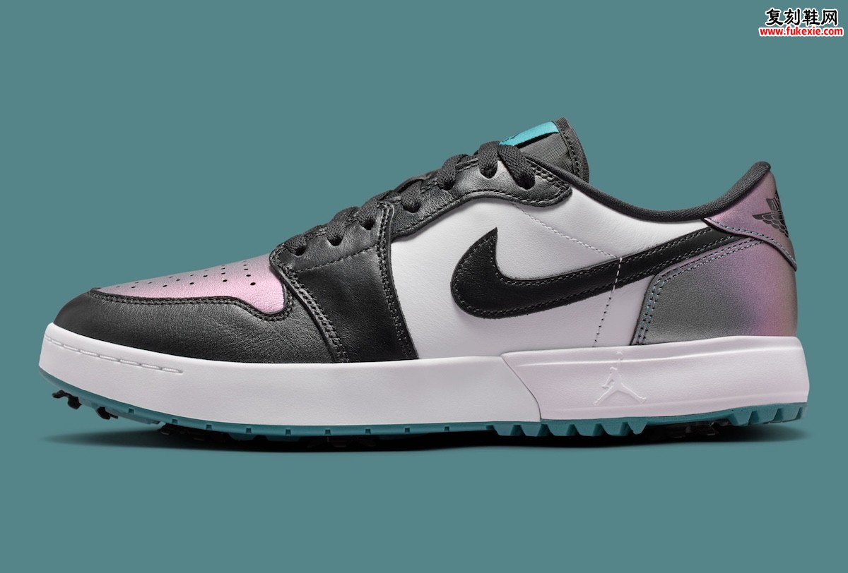 Air Jordan 1 Low Golf “Chameleon” 变色龙配色2026秋季发售:矿物青幻彩皮革致敬2017全明星插图1 Air Jordan 1 Low Golf “Chameleon” 变色龙配色2026秋季发售:矿物青幻彩皮革致敬2017全明星