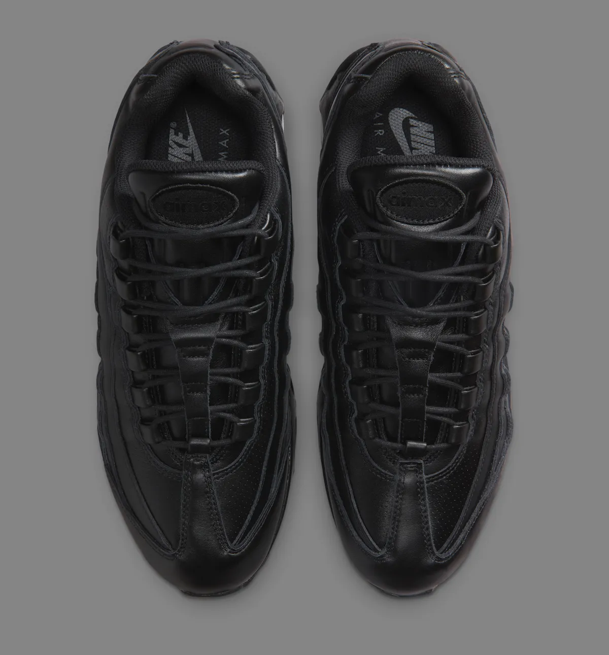 耐克Air Max 95三十周年奢华献礼:全黑皮革“Big Bubble”版诠释低调的街头高级感