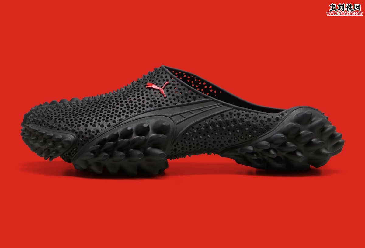 A$AP Rocky联名PUMA Mostro 3D Mule穆勒鞋全新发布，黑与渐变蓝双色，TPU尖刺装甲外壳