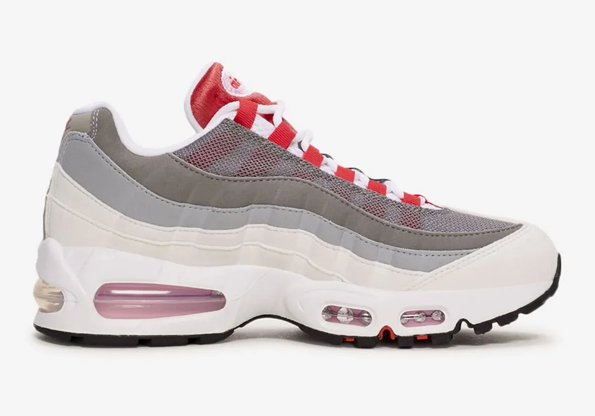Nike Air Max 95 Big Bubble 女款 “Pink Rise” 粉红气泡配色登场，白色狼灰鞋面轻量化呈现