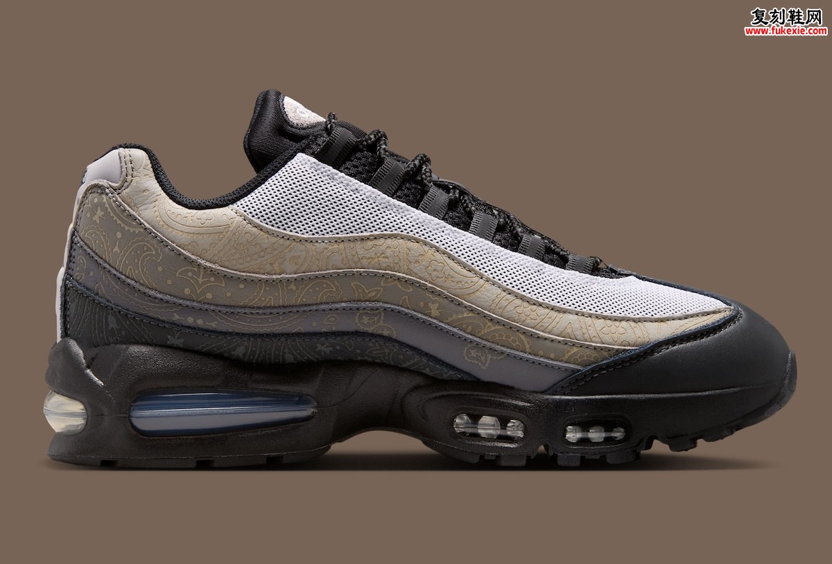 Nike Air Max 95「Paisley」采用中性色调与印花侧板