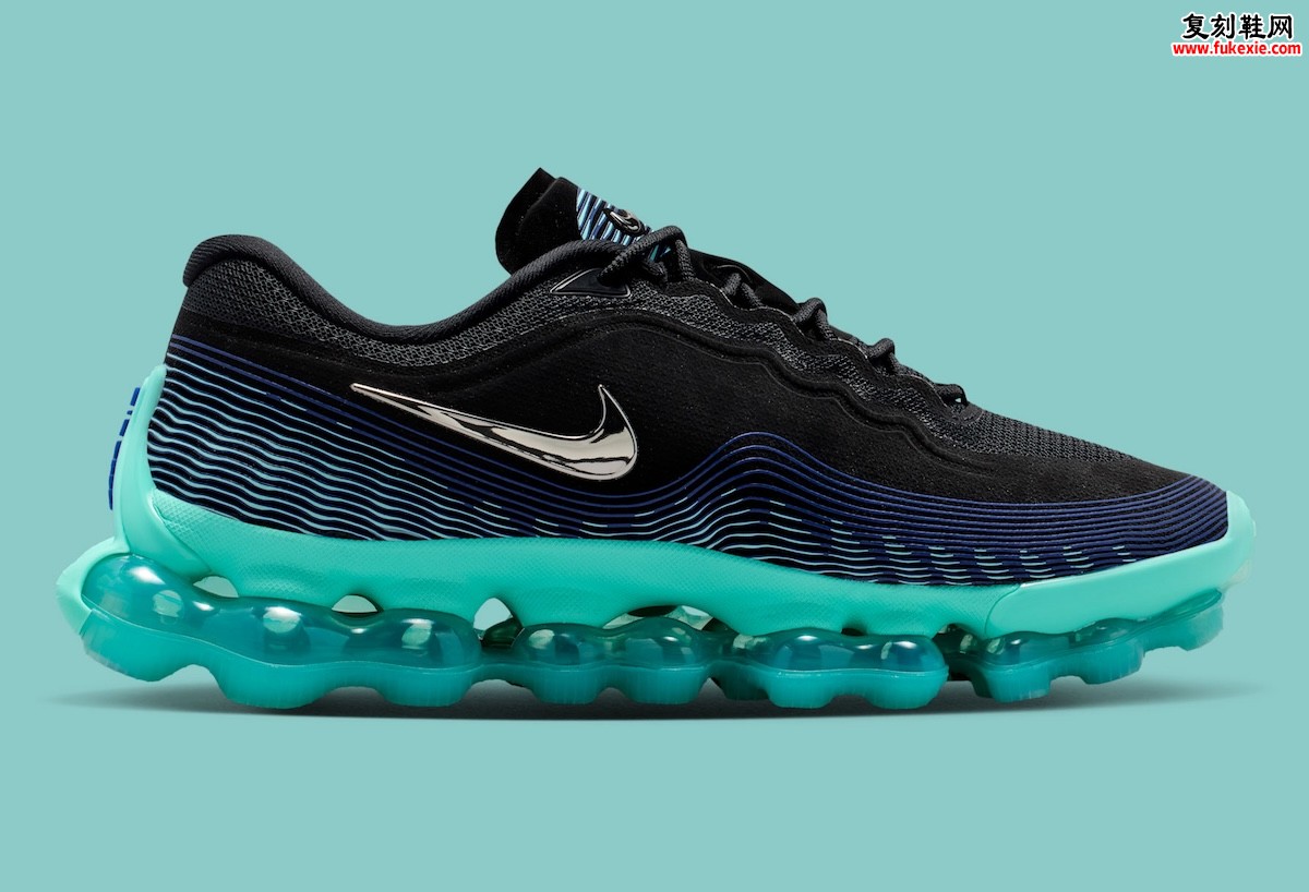 Nike Air Liquid Max “Black/Radiant Blue” 黑电光蓝流动气垫颠覆登场 2026夏季全掌可视化缓震独家深度评测插图2 Nike Air Liquid Max “Black/Radiant Blue” 黑电光蓝流动气垫颠覆登场 2026夏季全掌可视化缓震独家深度评测