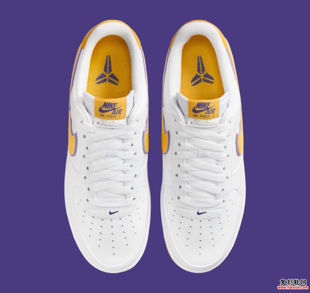 科比·布莱恩特 x 耐克 Air Force 1 Low “White/Varsity Maize” 将于 2024 年 12 月发布