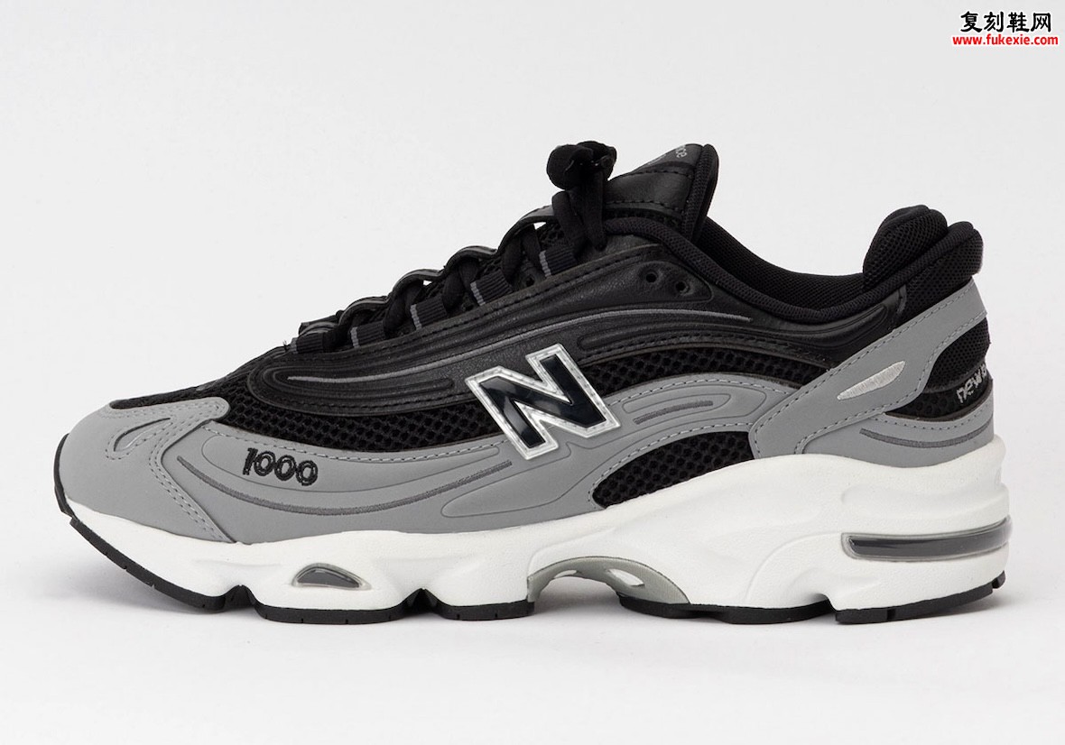 New Balance 1000黑灰配色2025秋季上市 低调奢华ABZORB缓震运动鞋$150