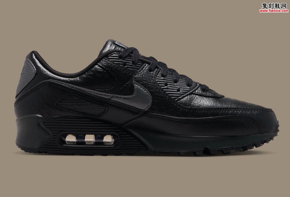 Nike Air Max 90 ‘Black Croc’ 暗黑鳄鱼纹理 6.29日低调发售 全面深度评测前瞻插图2 Nike Air Max 90 'Black Croc' 暗黑鳄鱼纹理 6.29日低调发售 全面深度评测前瞻