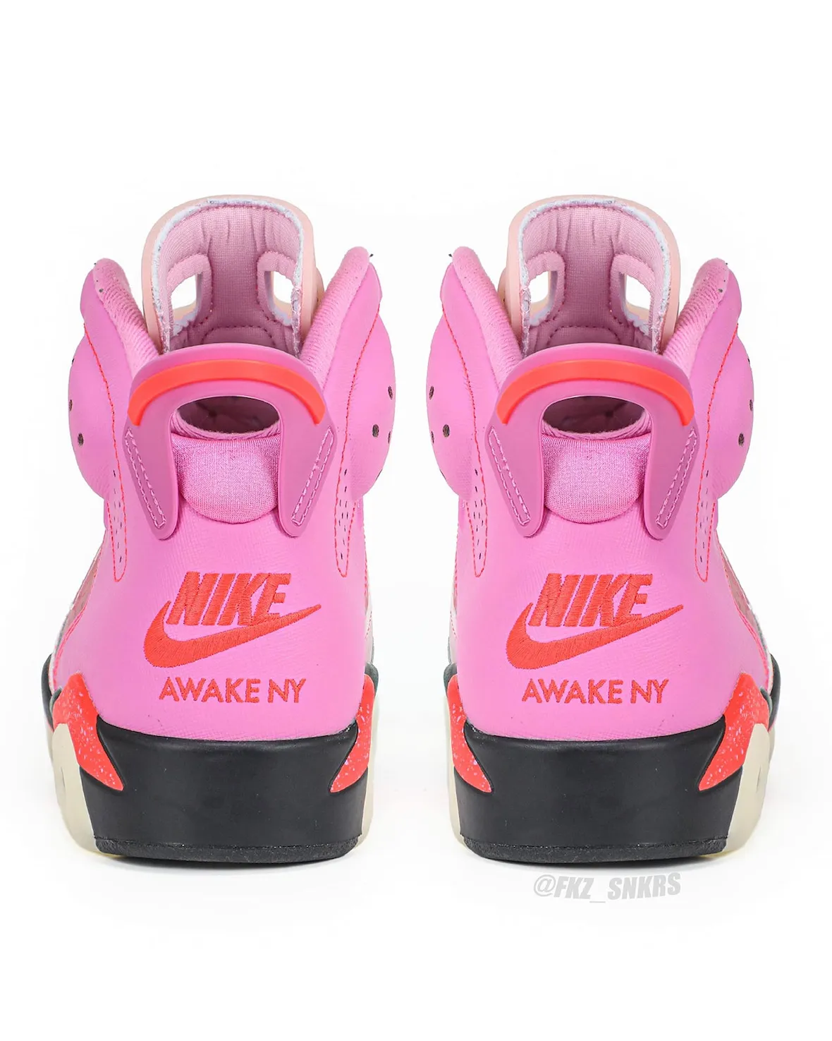 Awake NY x Air Jordan 6 Playful Pink 2026年8月双粉分层发售230美元,Infrared 23缝线搭配