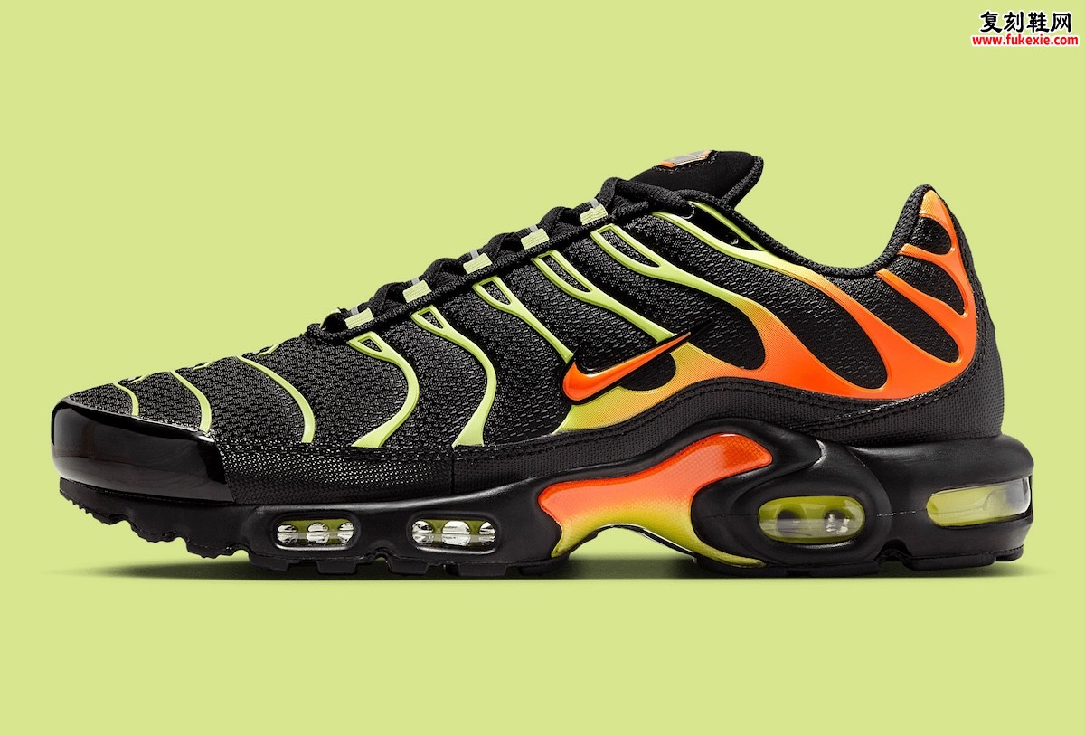 Nike Air Max Plus日出DM0032-028发售！霓虹笼架+电压缀饰重构千禧复刻
