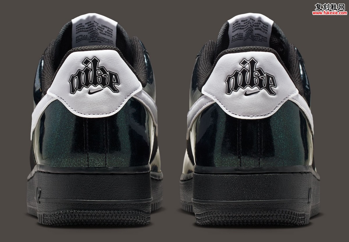 Nike Air Force 1 Low “Glam Rock”主题套装:以金属双生配色演绎舞台的张扬与锐利两面