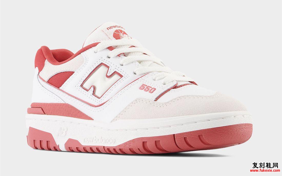 NEW BALANCE 550 以白红配色亮相 一起欣赏 货号：BB550STB