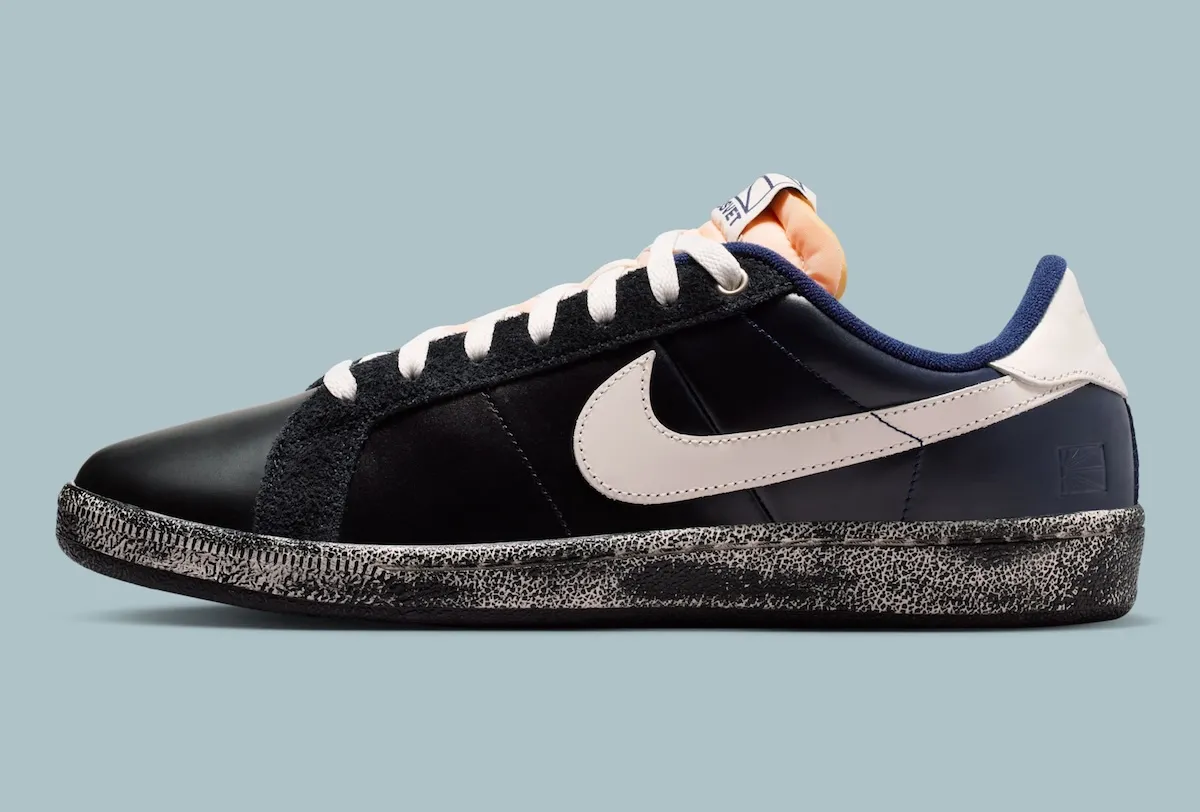 巴黎滑板品牌Rassvet联名Nike SB Tennis Classic，蓝黑简约美学搭配做旧中底