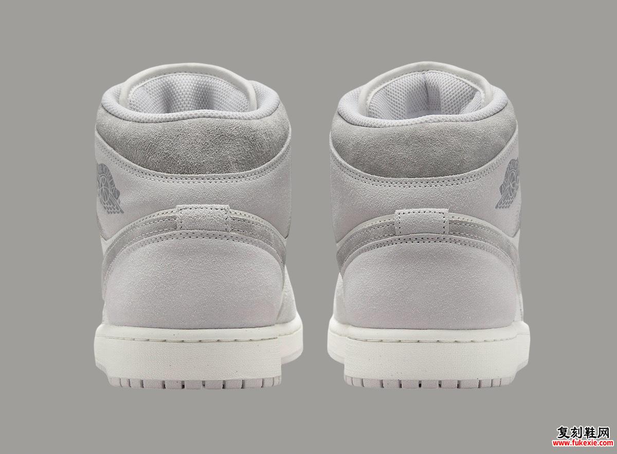 Air Jordan 1 Mid “中性灰绒面革” 现已上市 （2024 年 8 月）货号：FQ7720-002